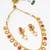 antique gold stone necklace set