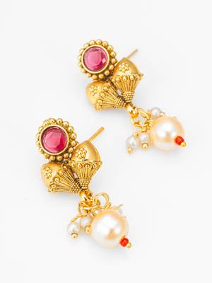 antique gold stone necklace set 3