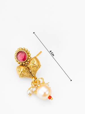 antique gold stone necklace set 5