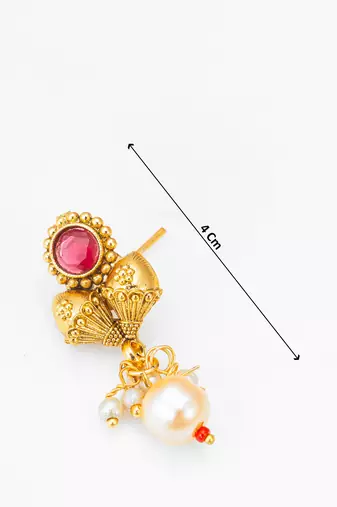 antique gold stone necklace set