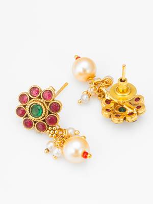 antique gold paisley necklace set 4