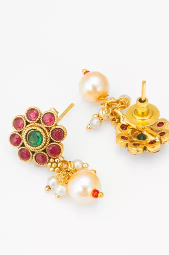 antique gold paisley necklace set