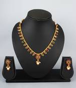 antique gold paisley necklace set