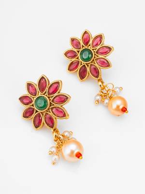 antique gold floral necklace set 3
