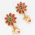 antique gold floral necklace set