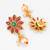 antique gold floral necklace set