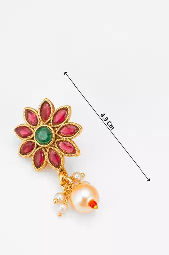antique gold floral necklace set