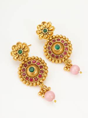 antique gold floral necklace set 3