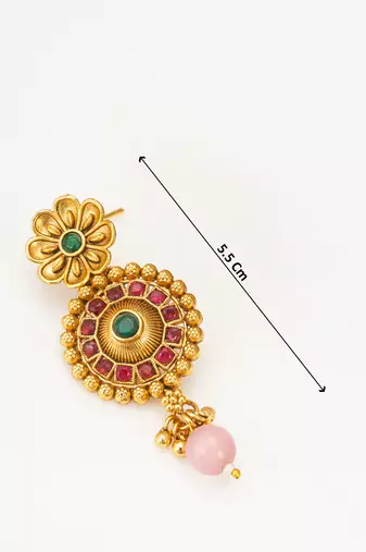 antique gold floral necklace set