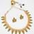 antique gold green stone necklace set
