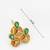 antique gold green stone necklace set