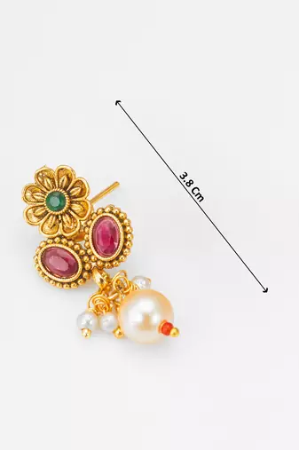 antique gold floral necklace set