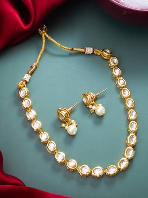 oval kundan necklace set 1