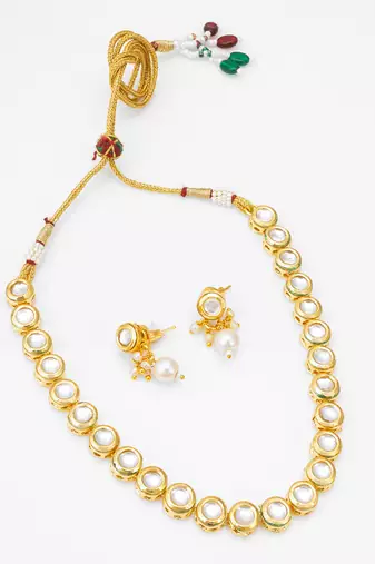 round kundan necklace set