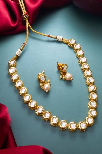 round kundan necklace set