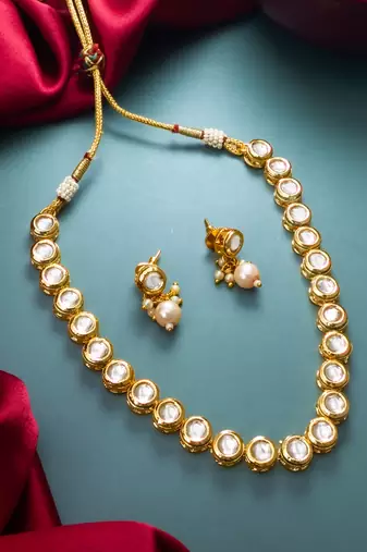 round kundan necklace set
