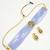 blue crystal choker set