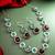 oxidized silver stone necklace set