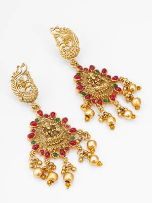 antique gold temple necklace set 3