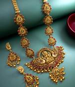antique gold temple necklace set