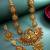 antique gold temple necklace set