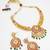 gold toned floral pendant set