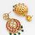 gold toned floral pendant set