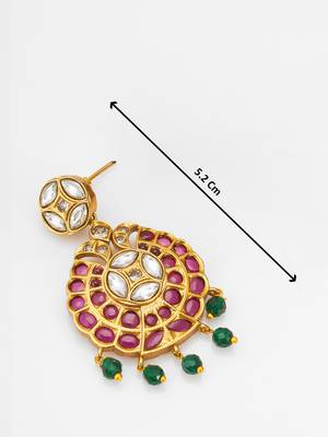 gold toned floral pendant set 5