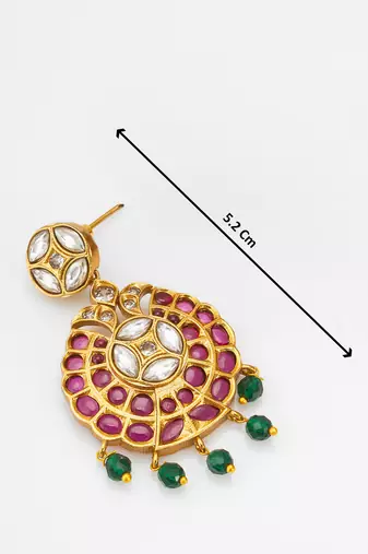 gold toned floral pendant set