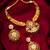 gold toned floral pendant set