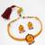 gold beaded choker set