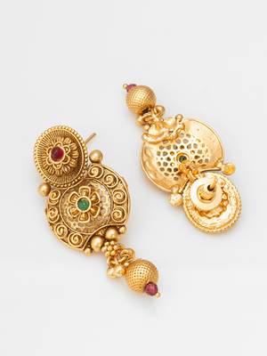 classic gold beaded necklace set 4