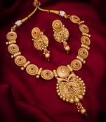 classic gold beaded necklace set