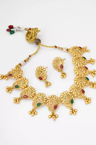 temple design gold tone set