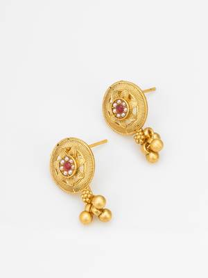 antique gold tone necklace set 3