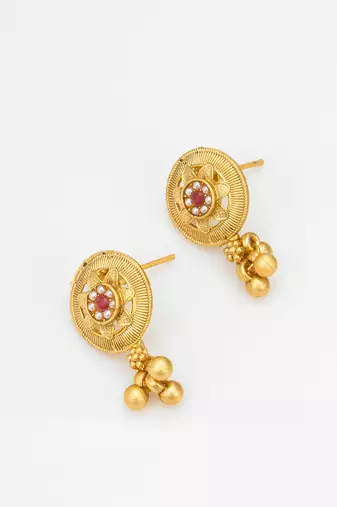 antique gold tone necklace set