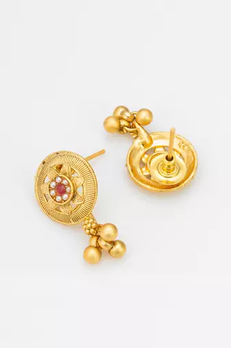 antique gold tone necklace set