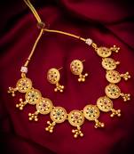 antique gold tone necklace set