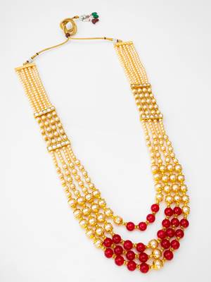 pearl kundan long necklace 2