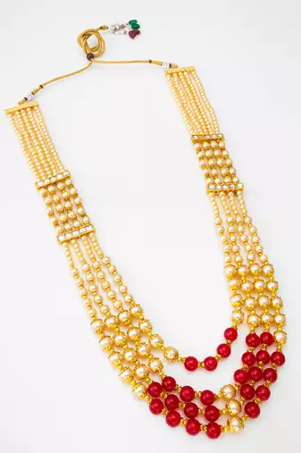pearl kundan long necklace