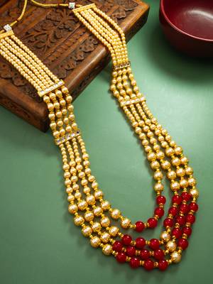 pearl kundan long necklace 3
