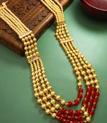 pearl kundan long necklace