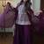 wine georgette kurti palazzo set with embroidered dupatta