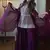 Wine georgette kurti palazzo set with embroidered dupatta