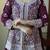 wine georgette kurti palazzo set with embroidered dupatta