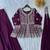 wine georgette kurti palazzo set with embroidered dupatta