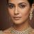 Gold finish jadau necklace set