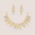 Gold finish jadau necklace set