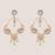 Gold plated kundan polki hoop earrings