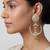 Green stone kundan chandbali earrings